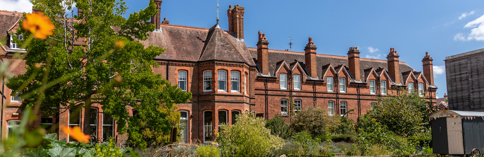 Exterior of The MERL, University Special Colllections and University Art Collection building from the garden.