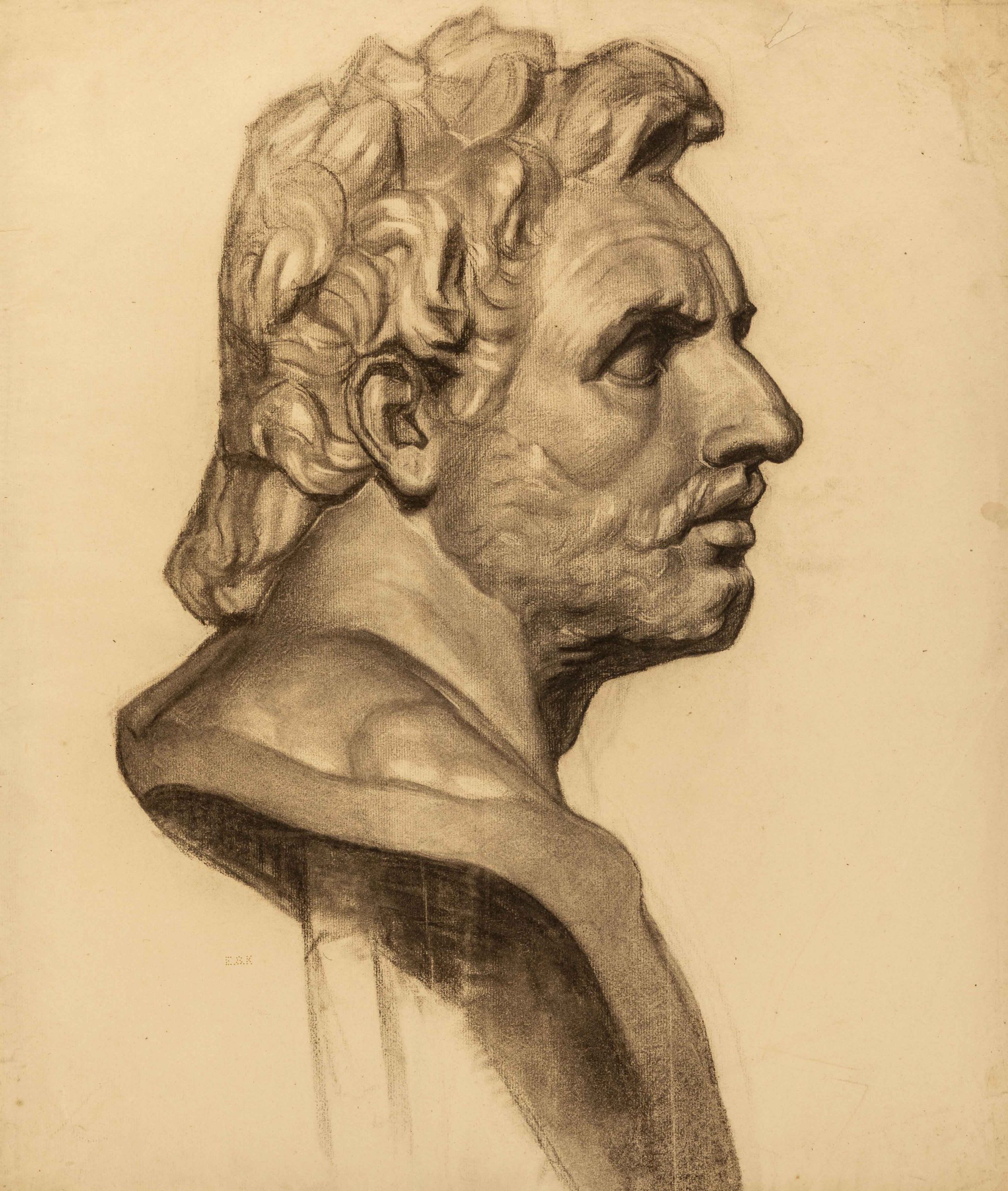Study of the head of a companion of Odysseus, possibly