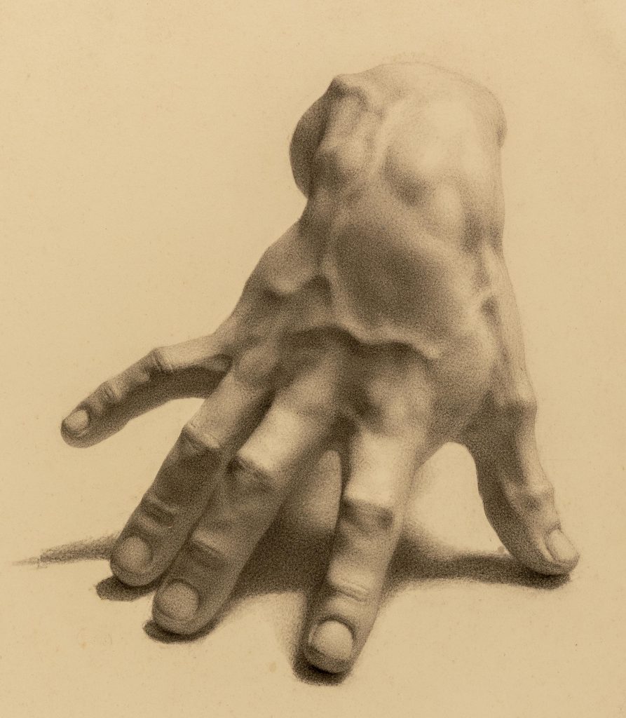 National Bronze Medal winning, Study of a hand by Minnie Jane Hardman