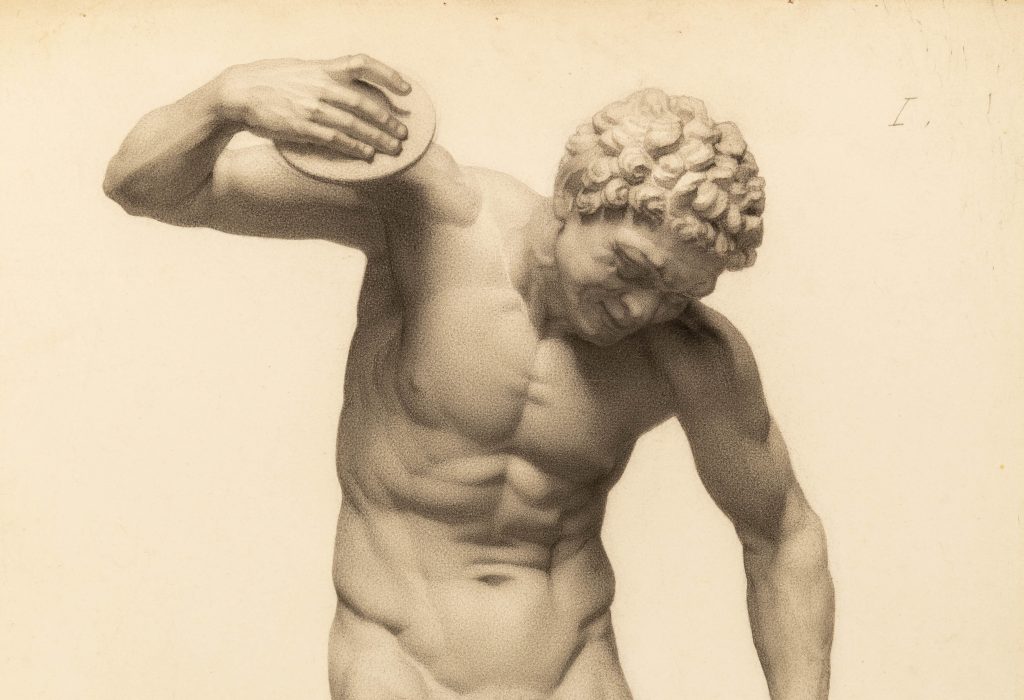 Cropped Study of the Dancing Faun by Minnie Jane Hardman