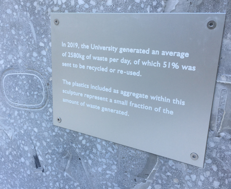 Label for Floating Garden reading