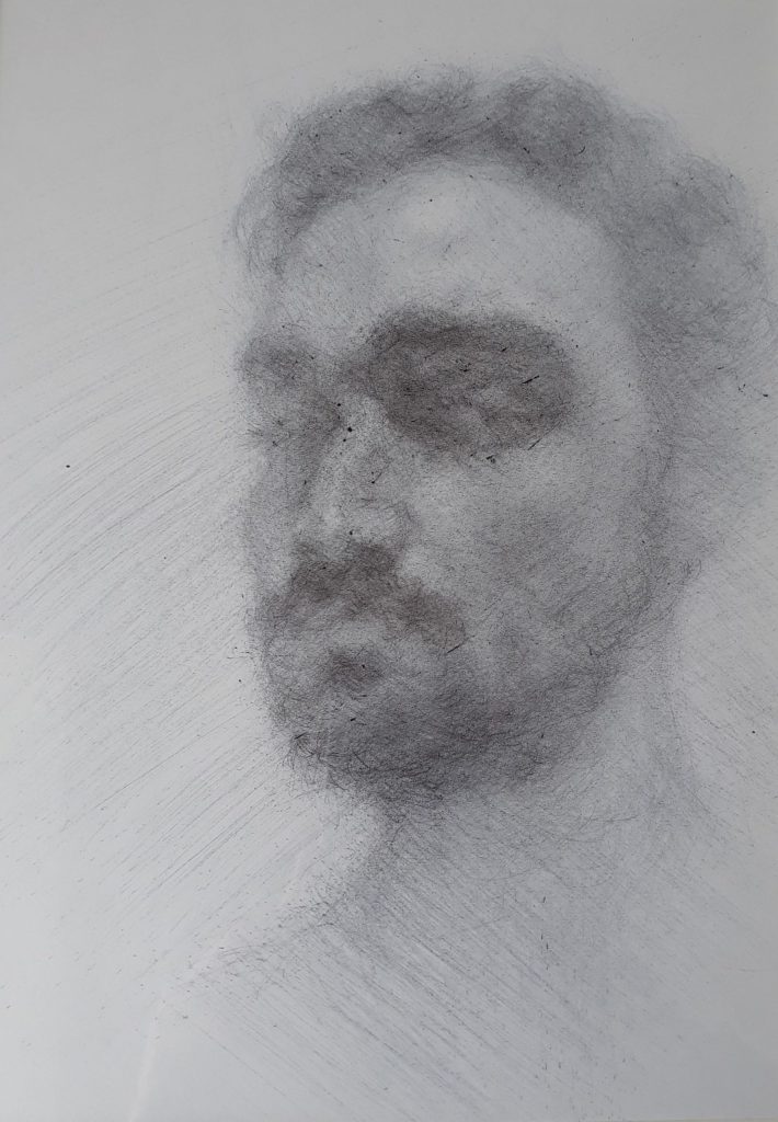 Old Masters of the Future submission. A self portrait by Georgios Gyparis.