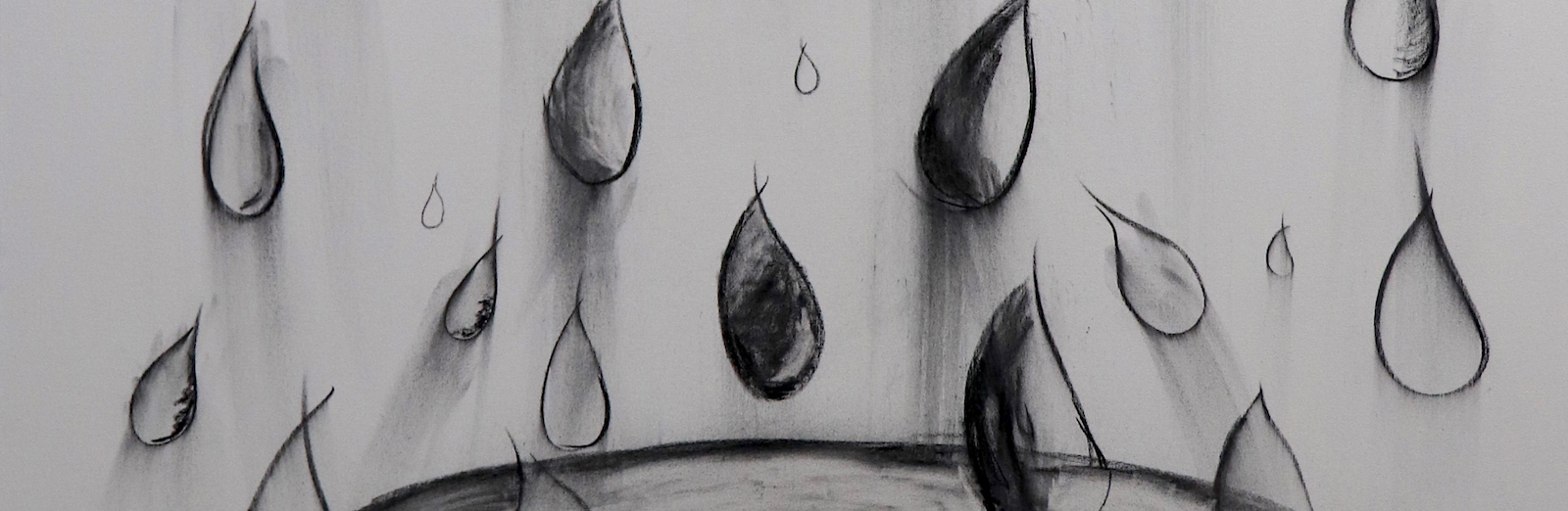Closeup of tears from an artwork by Sae Yeoun Hwang
