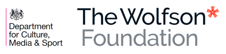 DCMS and Wolfson Foundation logos