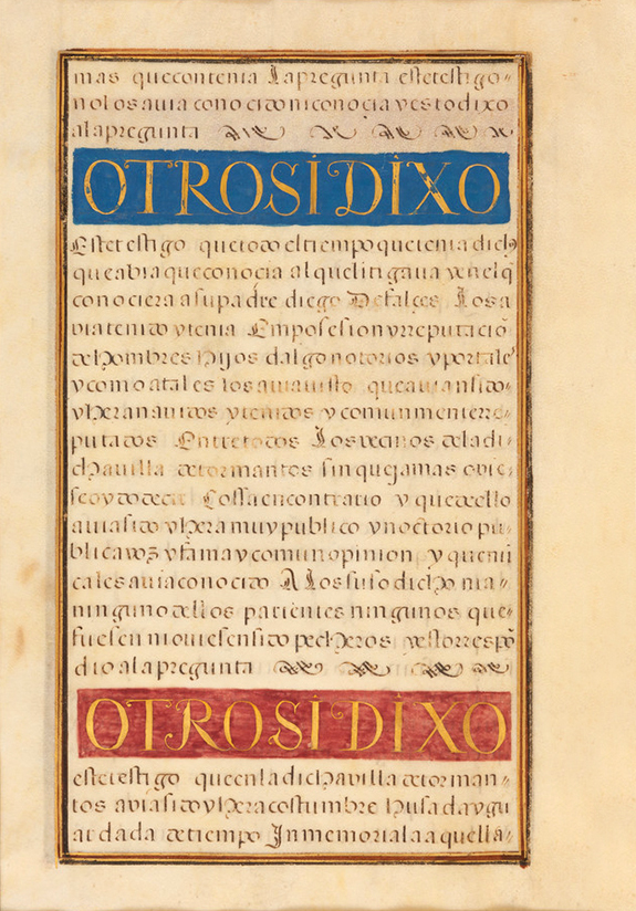 Leaf from a Carta Executoria de Hidalguia (c.1600)
