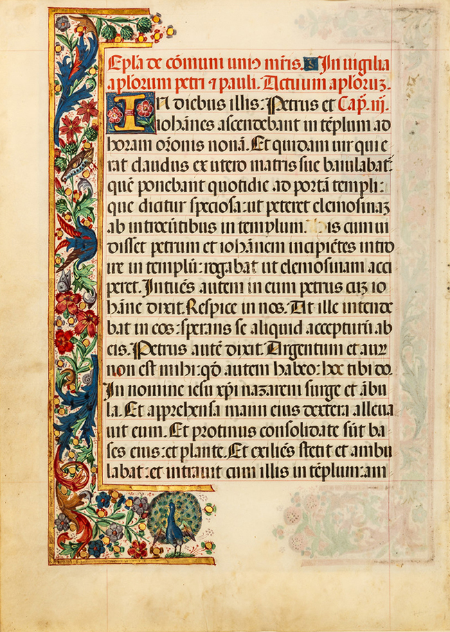Leaf from a Lectionary (c.1500) 