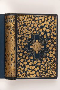 Full blue publisher's cloth with cover design stamped in gilt : binding design by Althea Gyles.