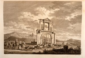 Image of the Arch of Hadrian in Athens from 'The antiquities of Athens' [OVERSTONE--SHELF LARGE 35H/11]