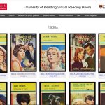 screenshot of the University of Reading Virtual Reading Room showing 10 covers of Mills & Boon books in rows