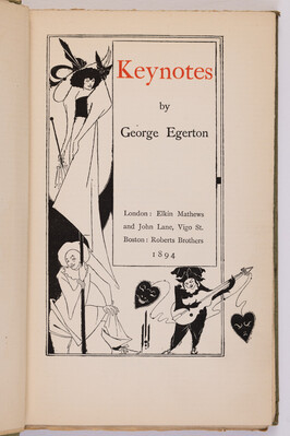 Title page of 'Keynotes' by George Egerton