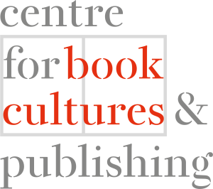 Text logo saying 'Centre for Book Cultures and Publishing'.