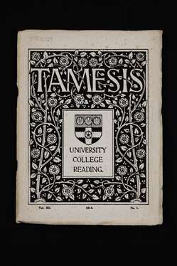 Cover page for the first issue of Tamesis, University College Reading publication