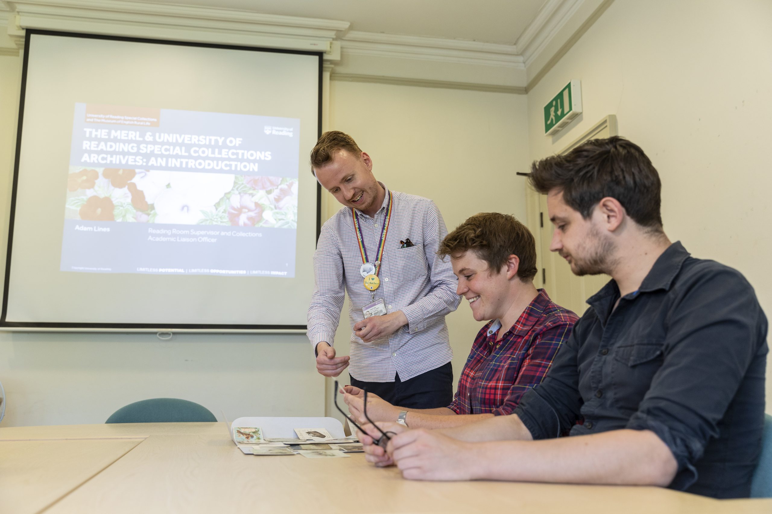 Member of Collections staff in a teaching session
